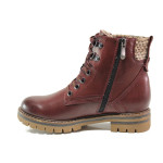 Винени дамски боти, здрава еко-кожа - ежедневни обувки за есента и зимата N 100014772
