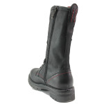 Черни дамски боти, здрава еко-кожа - ежедневни обувки за есента и зимата N 100014777