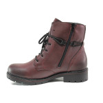 Винени дамски боти, здрава еко-кожа - ежедневни обувки за есента и зимата N 100014784