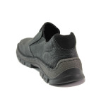 Черни мъжки обувки, естествена кожа - всекидневни обувки за есента и зимата N 100014788
