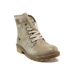 Бежови дамски боти, здрава еко-кожа - ежедневни обувки за есента и зимата N 100014851