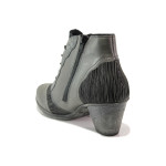 Сиви дамски боти, естествена кожа - ежедневни обувки за есента и зимата N 100014876