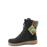 Черни дамски боти, здрава еко-кожа - ежедневни обувки за есента и зимата N 100014881