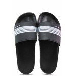Черни мъжки чехли, pvc материя - ежедневни обувки за пролетта и лятото N 100015693