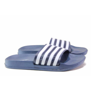 Тъмносини мъжки чехли, pvc материя - ежедневни обувки за пролетта и лятото N 100015690