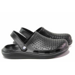 Черни мъжки чехли, pvc материя - ежедневни обувки за пролетта и лятото N 100015694