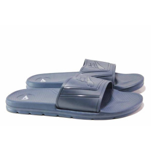 Тъмносини джапанки, pvc материя - ежедневни обувки за пролетта и лятото N 100015991