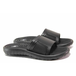 Черни джапанки, pvc материя - ежедневни обувки за пролетта и лятото N 100015993