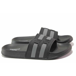 Черни джапанки, pvc материя - ежедневни обувки за целогодишно ползване N 100015979