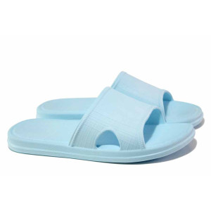 Светлосини анатомични джапанки, pvc материя - ежедневни обувки за целогодишно ползване N 100015975