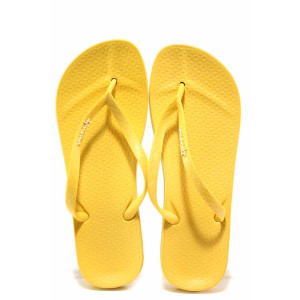 Жълти джапанки, pvc материя - ежедневни обувки за пролетта и лятото N 100016043