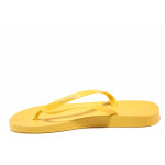Жълти джапанки, pvc материя - ежедневни обувки за пролетта и лятото N 100016043