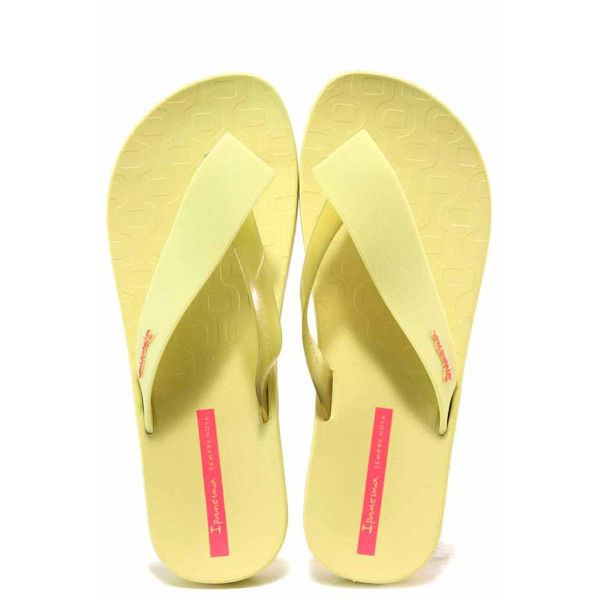 Жълти анатомични джапанки, pvc материя - ежедневни обувки за пролетта и лятото N 100016041