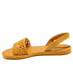 Оранжеви анатомични дамски сандали, pvc материя - ежедневни обувки за пролетта и лятото N 100016052