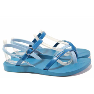 Сини анатомични дамски сандали, pvc материя - ежедневни обувки за пролетта и лятото N 100016034