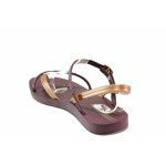 Лилави дамски сандали, pvc материя - ежедневни обувки за пролетта и лятото N 100016035