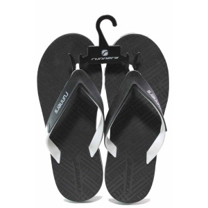 Черни анатомични джапанки, pvc материя - ежедневни обувки за пролетта и лятото N 100016697