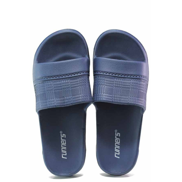 Сини джапанки, pvc материя - ежедневни обувки за пролетта и лятото N 100016695