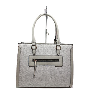 Сива дамска чанта, здрава еко-кожа - удобство и стил за вашето ежедневие N 100015125