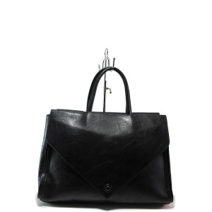 Черна дамска чанта, здрава еко-кожа - елегантен стил за вашето ежедневие N 100015141