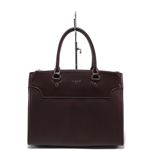 Винена дамска чанта, здрава еко-кожа - елегантен стил за вашето ежедневие N 100015142