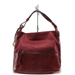Червена дамска чанта, здрава еко-кожа - удобство и стил за вашето ежедневие N 100015145