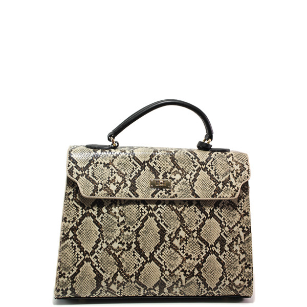 Бежова дамска чанта, здрава еко-кожа - елегантен стил за вашето ежедневие N 100015147