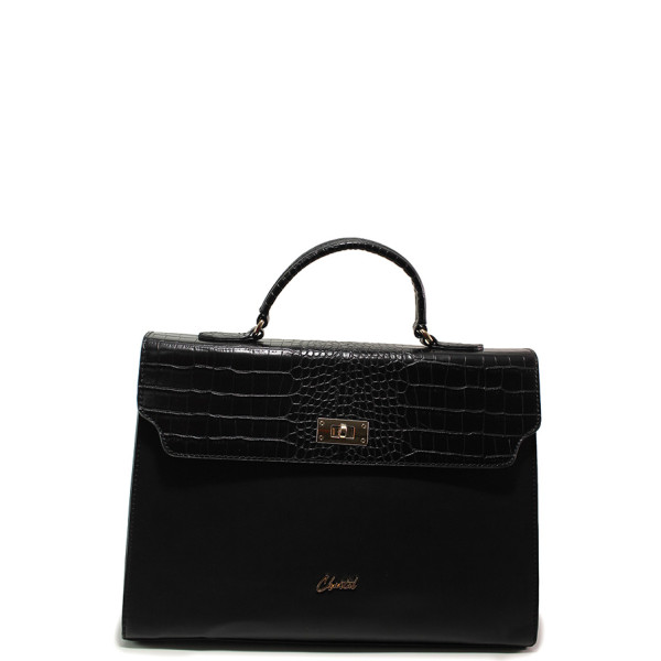 Черна дамска чанта, здрава еко-кожа - елегантен стил за вашето ежедневие N 100015148