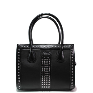 Черна дамска чанта, здрава еко-кожа - елегантен стил за вашето ежедневие N 100015149