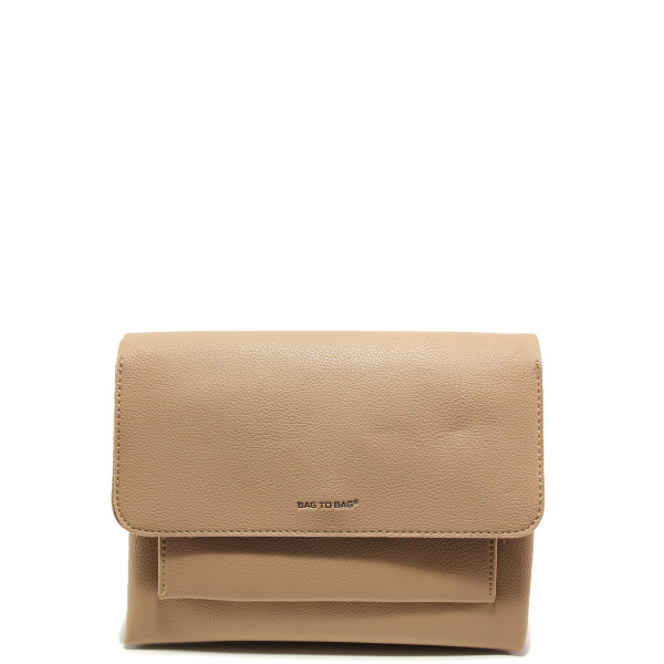 Бежова дамска чанта, здрава еко-кожа - удобство и стил за вашето ежедневие N 100015134