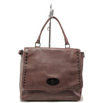 Розова дамска чанта, здрава еко-кожа - удобство и стил за вашето ежедневие N 100015136