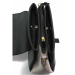 Черна дамска чанта, здрава еко-кожа - елегантен стил за вашето ежедневие N 100015514