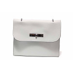 Бяла дамска чанта, здрава еко-кожа - удобство и стил за вашето ежедневие N 100015501