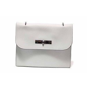 Бяла дамска чанта, здрава еко-кожа - удобство и стил за вашето ежедневие N 100015501