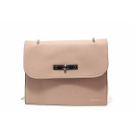 Розова дамска чанта, здрава еко-кожа - удобство и стил за вашето ежедневие N 100015503