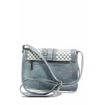 Синя дамска чанта, здрава еко-кожа - удобство и стил за вашето ежедневие N 100015496