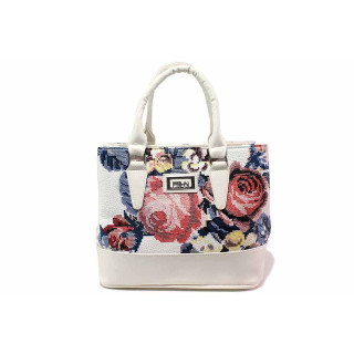 Бяла дамска чанта, здрава еко-кожа - удобство и стил за вашето ежедневие N 100016583