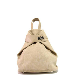 Бежова раница, здрава еко-кожа - удобство и стил за вашето ежедневие N 100016589