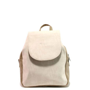 Бежова раница, здрава еко-кожа - удобство и стил за вашето ежедневие N 100016597