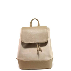 Бежова раница, здрава еко-кожа - удобство и стил за вашето ежедневие N 100016594