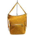 Жълта дамска чанта, здрава еко-кожа - удобство и стил за вашето ежедневие N 100016601