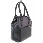 Черна дамска чанта, здрава еко-кожа - удобство и стил за вашето ежедневие N 100017476