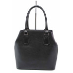 Черна дамска чанта, здрава еко-кожа - удобство и стил за вашето ежедневие N 100017476