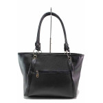 Черна дамска чанта, здрава еко-кожа - удобство и стил за вашето ежедневие N 100017479