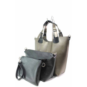 Светлокафява дамска чанта, здрава еко-кожа - удобство и стил за вашето ежедневие N 100017491