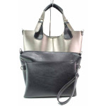 Светлокафява дамска чанта, здрава еко-кожа - удобство и стил за вашето ежедневие N 100017491