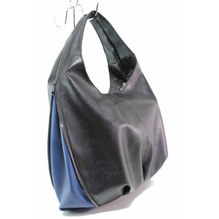 Черна дамска чанта, здрава еко-кожа - удобство и стил за вашето ежедневие N 100017496