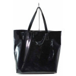Черна дамска чанта, лачена еко кожа - удобство и стил за вашето ежедневие N 100017498