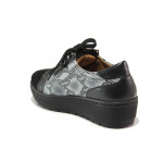 Черни дамски обувки с платформа, естествена кожа и естествена велурена кожа - всекидневни обувки за пролетта и лятото N 100015200
