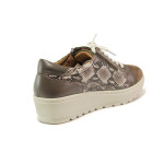 Бежови дамски обувки с платформа, естествена кожа и естествена велурена кожа - всекидневни обувки за пролетта и лятото N 100015202